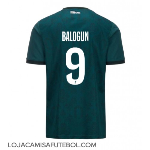 Camisa de Futebol AS Monaco Folarin Balogun #9 Equipamento Secundário 2024-25 Manga Curta
